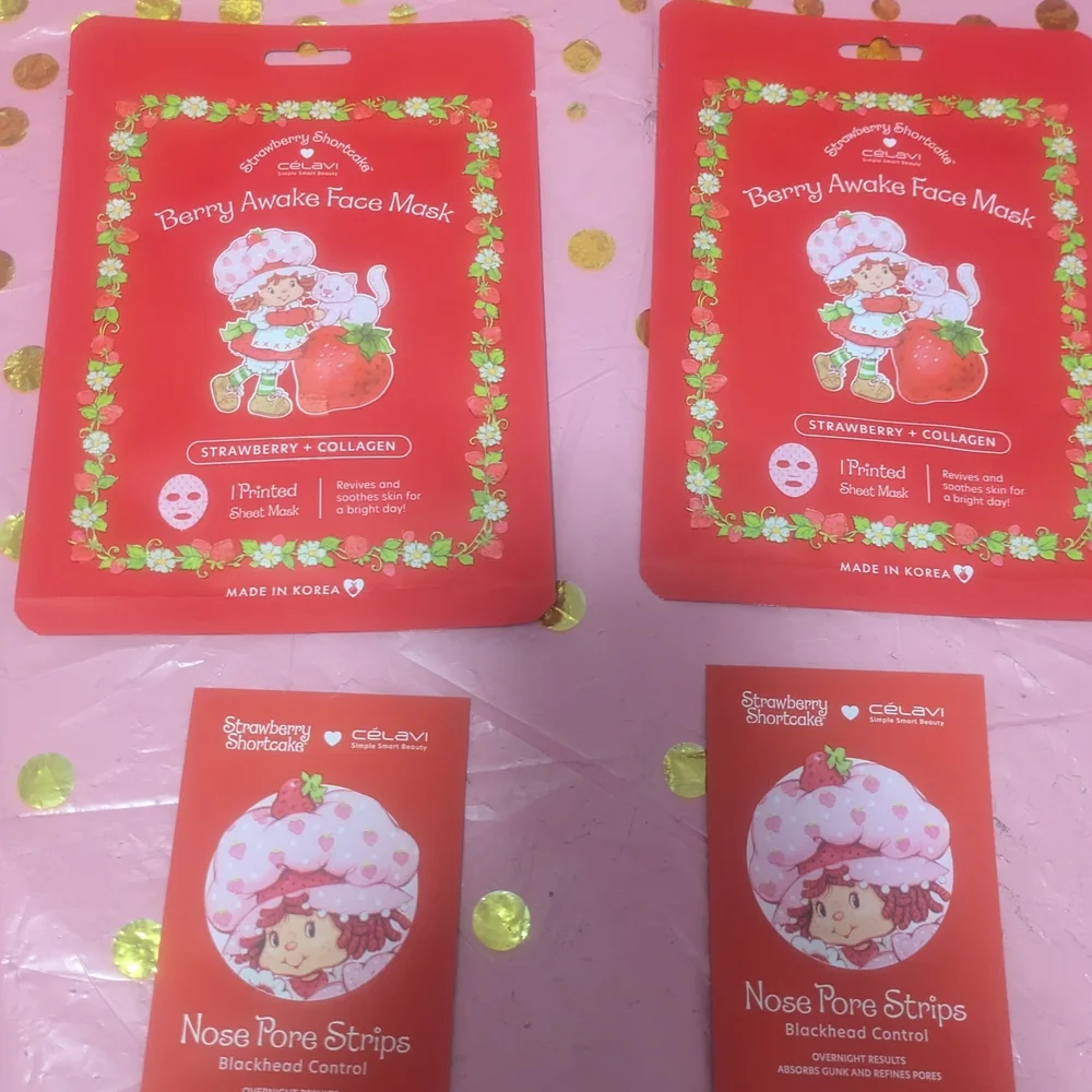 Berry Awake Face Mask Set - Red
